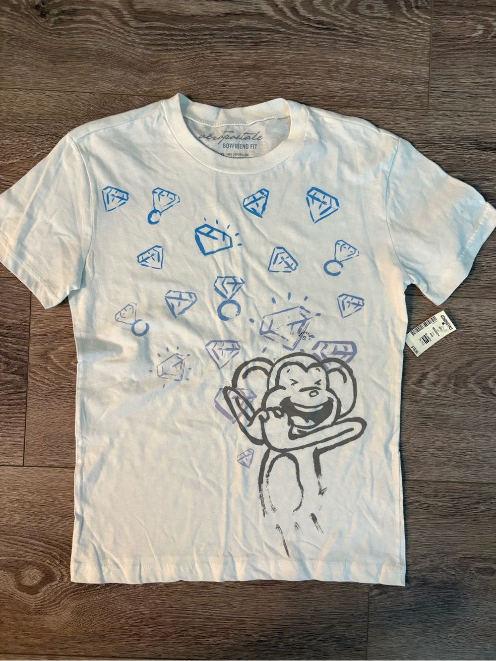Vintage Y2K AERO Aeropostale Monkey Womens Boyfriend Tee S Small NWT NEW